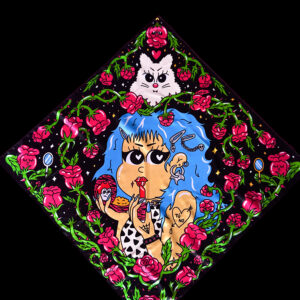 Bandana cat and roses